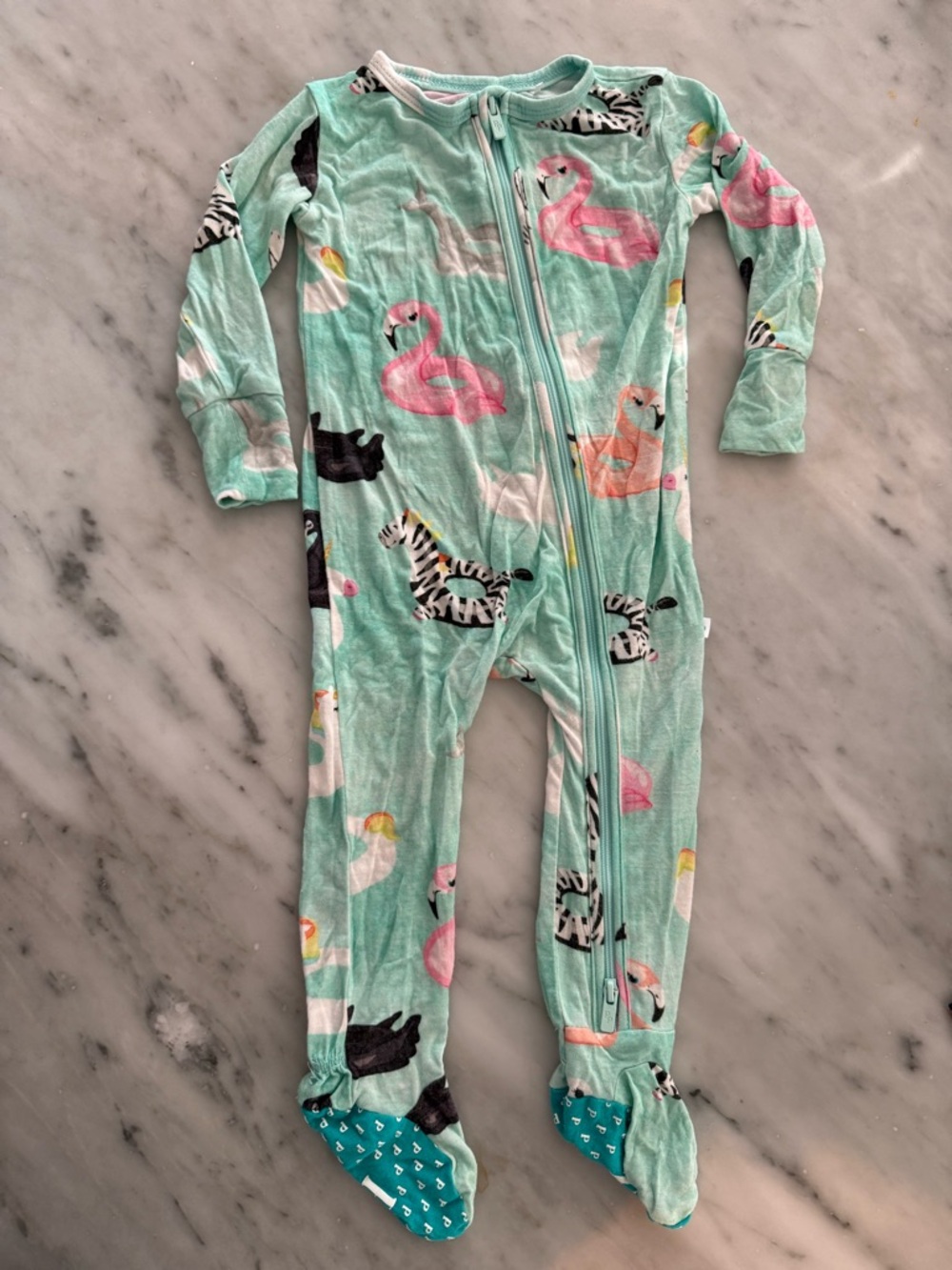 Posh Peanut NWOT Kids Aqua One-Piece Pool Float Design 6-9mo